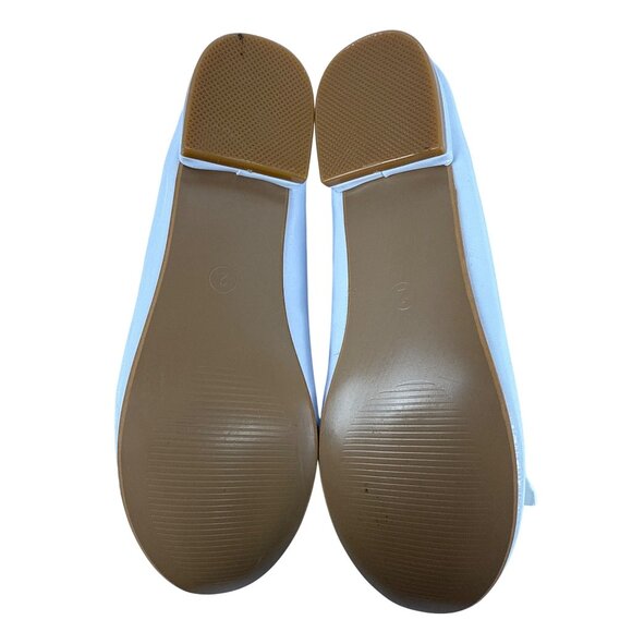 Badgley Mischka Girl's Avery Shimmer Bow White Flats (Little Kid/Big Kid) Size 2 - Picture 6 of 7